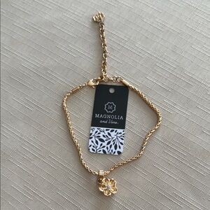 Magnolia and Vine gold bracelet